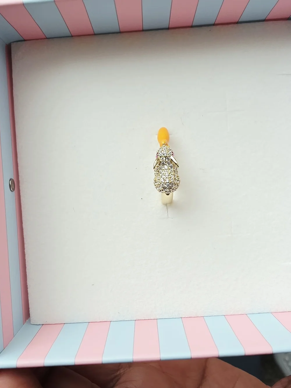 Anillo De Buena Calidad De Oro Laminado 14k , Talla 8